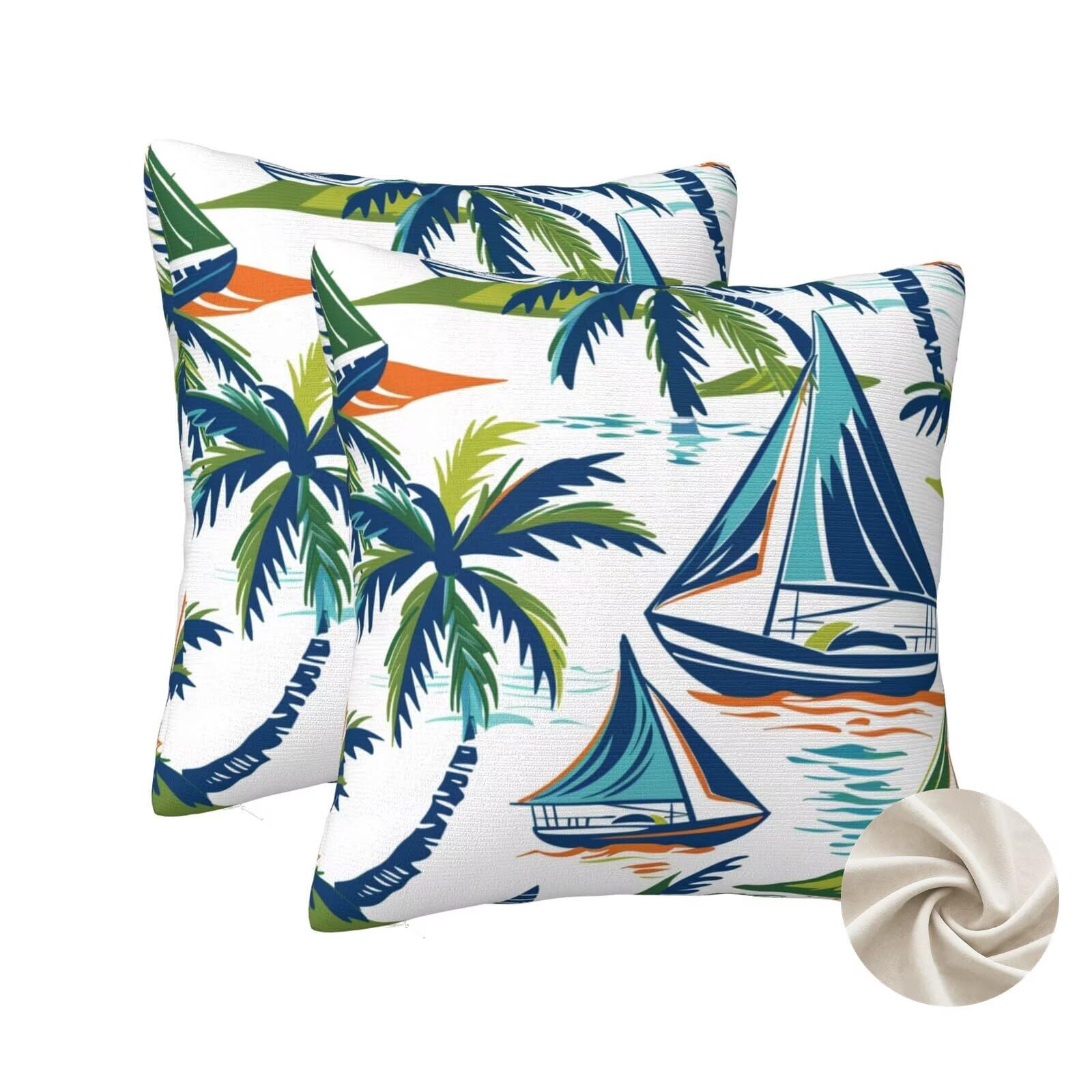 Housse de coussin le bateau 60x60 cm taie décorative haut de gamme pour canapé et lit de chambre