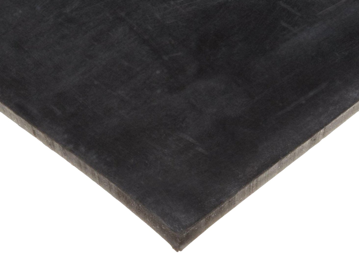 Neoprene Sheet, 80A Durometer, Smooth Finish, Adhesive Backing, Black, 0.125" Thickness, 12" Width, 24" Length