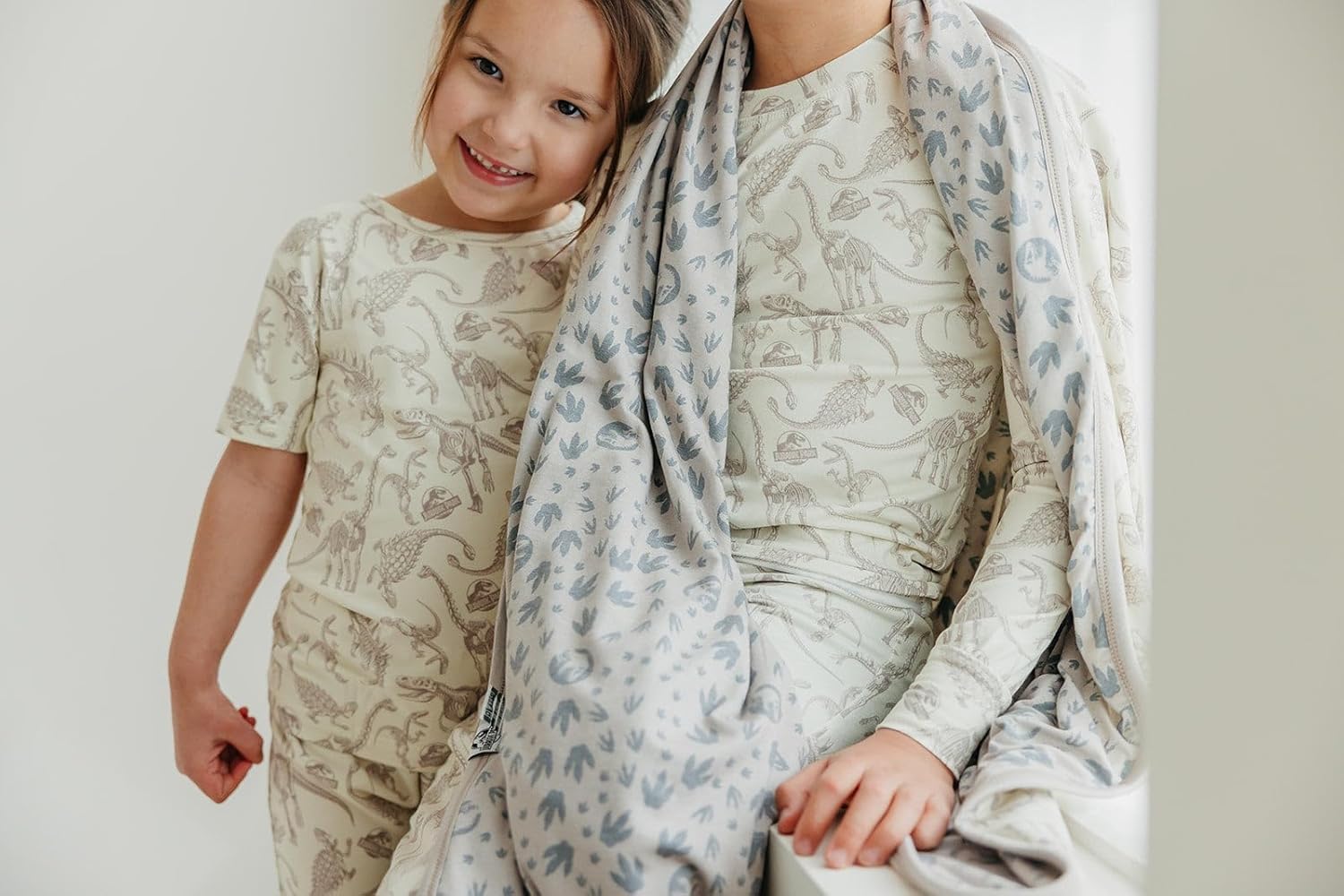 Copper Pearl Jumbo 3-Layer Toddler Blanket: Soft, Breathable, Cozy Quilts for Boys and Girls | Premium Polyester/Rayon, Newborns | 46x46, Jurassic Park Fossils