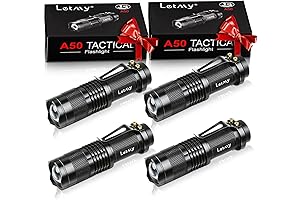 LETMY Tactical Flashlight (4-Pack) - The Ultimate Illumination Solution for Men on the Move