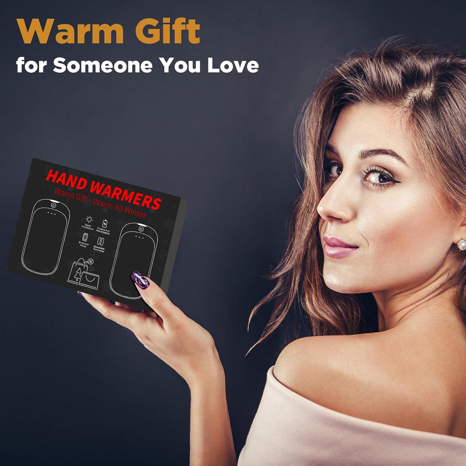 2 calentadores de manos recargables, portátiles, eléctricos, reutilizables, con USB, 2 en 1, para exteriores, interiores, regalos cálidos para hombres, mujeres, niños