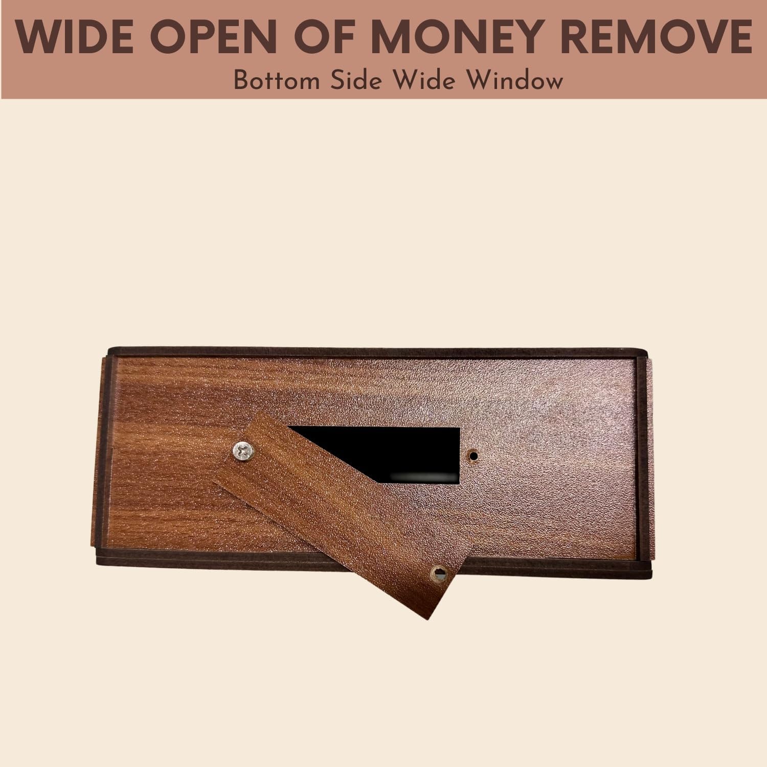 Piggy Bank for Kids Wooden Money Bank for Adults, Kids Coin Box with Carved Design for Kids/Children Gullak for Adults Best for Return Gift Money Saving Box for Adult 100000 Rs Saving