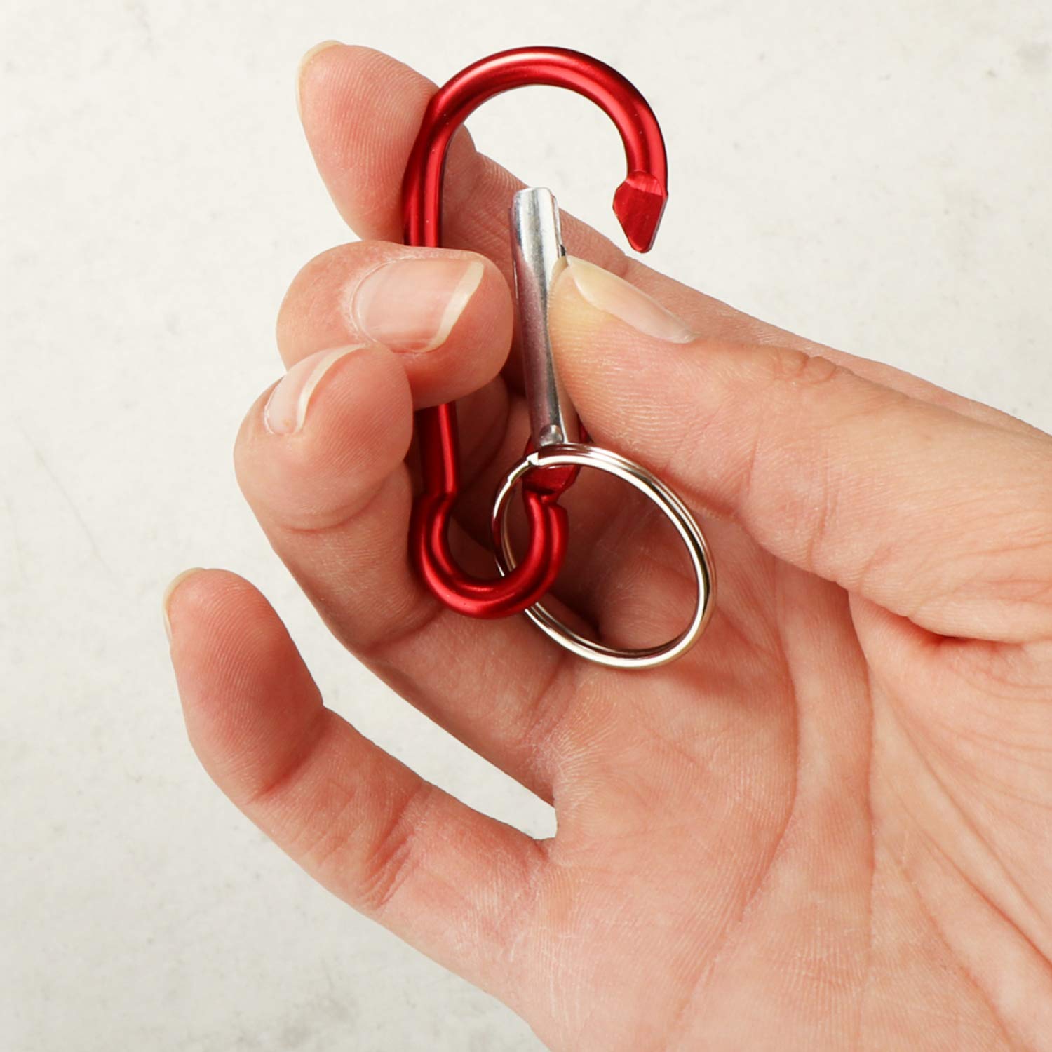 Moschettoni Com-Four Con Portachiavi - Alluminio, Per Escursionismo E Outdoor