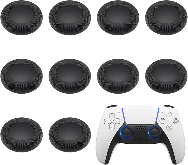 10PCS Bouchons de joystick pour poignées PS5/PS4 Contrôleur, antidérapant, anti-dérapante, anti dérapante PS5/PS4 Contrôleur