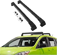 Vista 1 de KUAFU Barra transversal compatible con Mazda 5 2006-2017 Barras transversales con cerraduras antirrobo, riel de techo, bolsa de carga, Negro