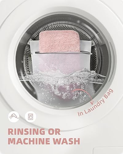 Miniatura 5 de Color&Geometry Alfombras de baño rosa claro de 16 x 24 pulgadas, tamaño pequeño, mejora tu baño con una alfombra de baño suave y gruesa,