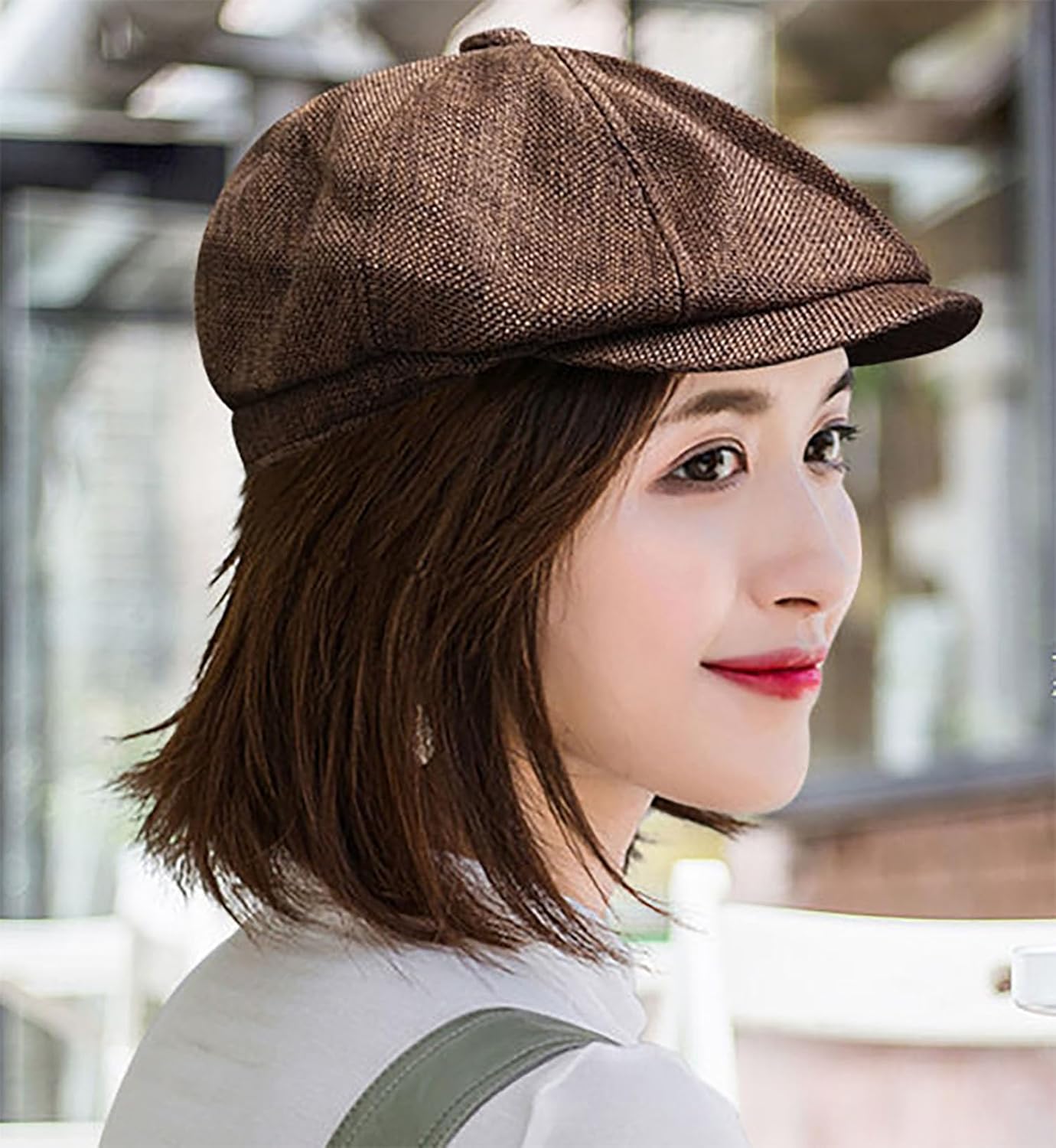 Linen Men's Newsboy Flat Cap .8 Panel Ivy Cabbie Hat,Breathable Summer Gatsby Ivy Irish Fishing Hats,Paperboy Hats for Men - Image 7