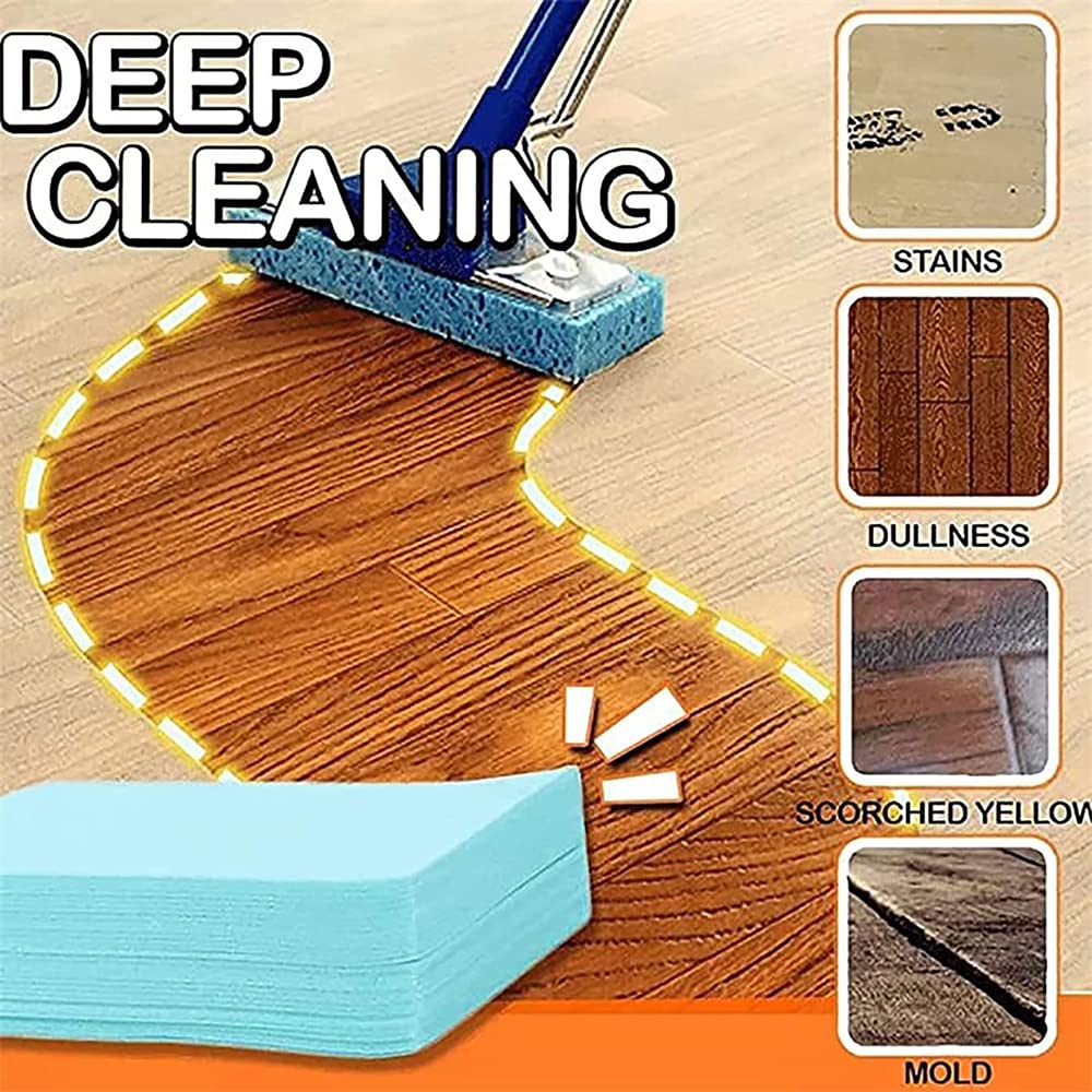 Floor Cleaning Tablets,Concentrated Soluble Cleaning Slice,Portable Multi-effect Floor Cleaning Sheet,Instantly Remove Stains Freshener for Ceramic Tile/Wooden Floor/Marble Floor (60Pcs)