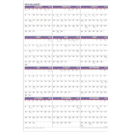 Comprehensive Monthly Wall Calendar for 2023: An At-a-Glance Planner for Enhanced Organization