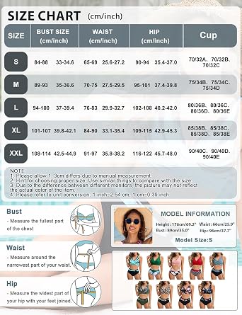UMIPUBO Swimsuits for Women High Waisted Bikini Sets Padded Two Piece Tummy Control Swimwear Bikini Top with V Cross Ladies Swimming Costume Plus Size Bathing Suits Beachwear