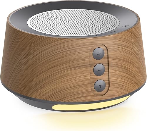 Miniatura 1 de Fitniv Máquina de ruido blanco con luz nocturna ajustable para dormir, 14 bandas sonoras de máquina de sueño de alta fidelidad, temporizador y