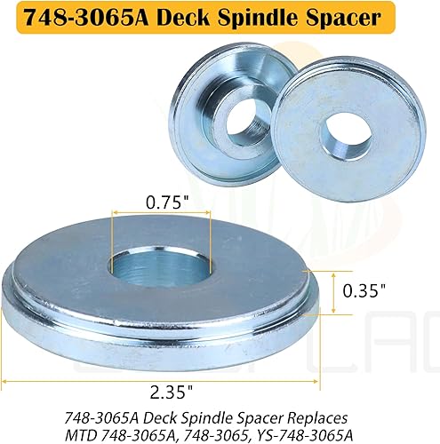 Vista 14 de Paquete de 2 kits de montaje de husillo 918-04426 con polea 756-3089 que reemplaza a Cub Cadet 918-04426, 918-3129c 918 04426, 618 04426, 618-04394