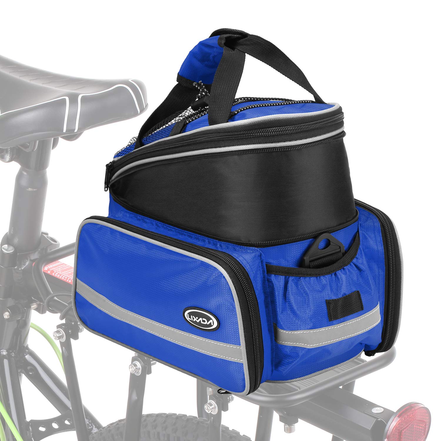 Lixada Étanche Vélo Sac de Siège Arrière Vélo Vélo Tronc Sac Vélo Sacoche Sac à Bandoulière avec Housse de Pluie