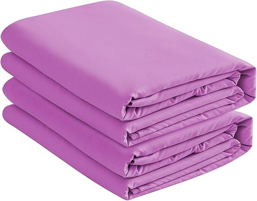 Basic Choice - Juego de 2 sábanas bajeras de bolsillo profundo para cama tamaño Queen, color morado