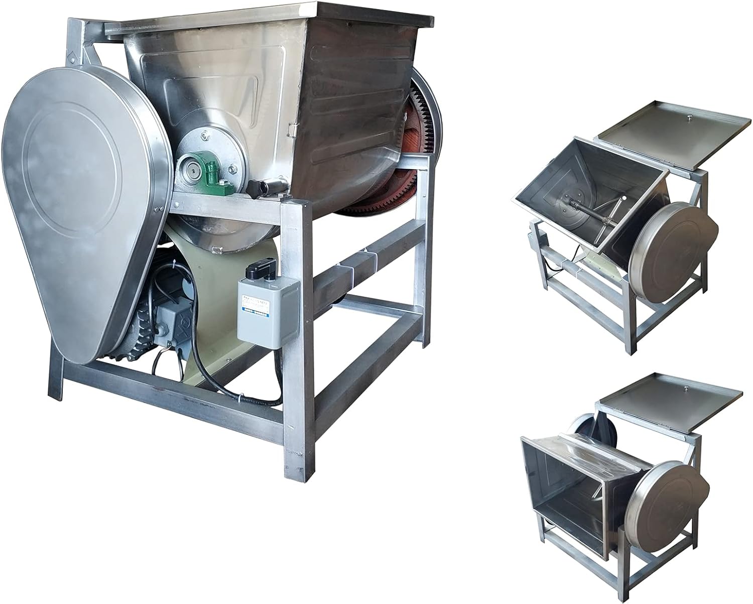 Commercial Dough Mixer Machine 25KG Electric Flour Mixer with 90 Degree Tilt Bowl for Dough Mixing Kneading Capacity 50QT 2200W