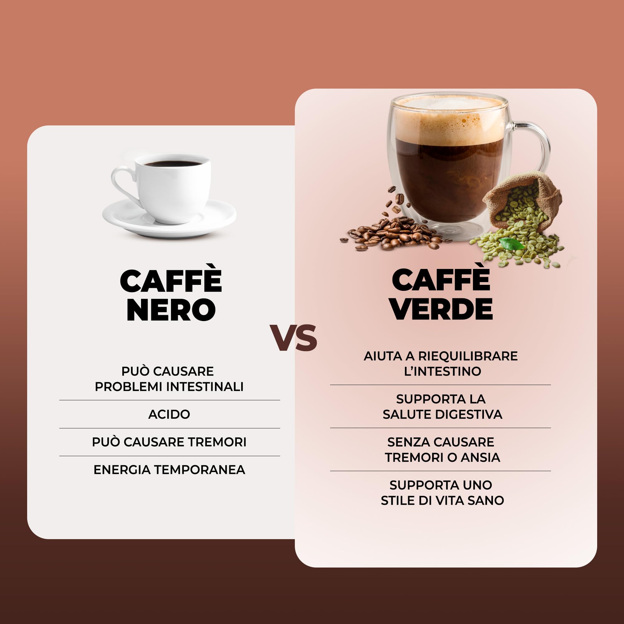 Caffè Marita Verde, caffè funzionale con effetto termogenico, supporta la regolazione intestinale e il controllo del peso, 100 g, fino a 40 dosi