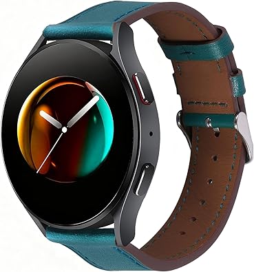 Italy Genuine Leather Watch Bands Men Women Compatible with Samsung Galaxy Watch Band, 20mm 22mm Lugs Watch Straps, Quick Release Wear-resistant Sweat-Resistant Smartwatch Replacement Strap