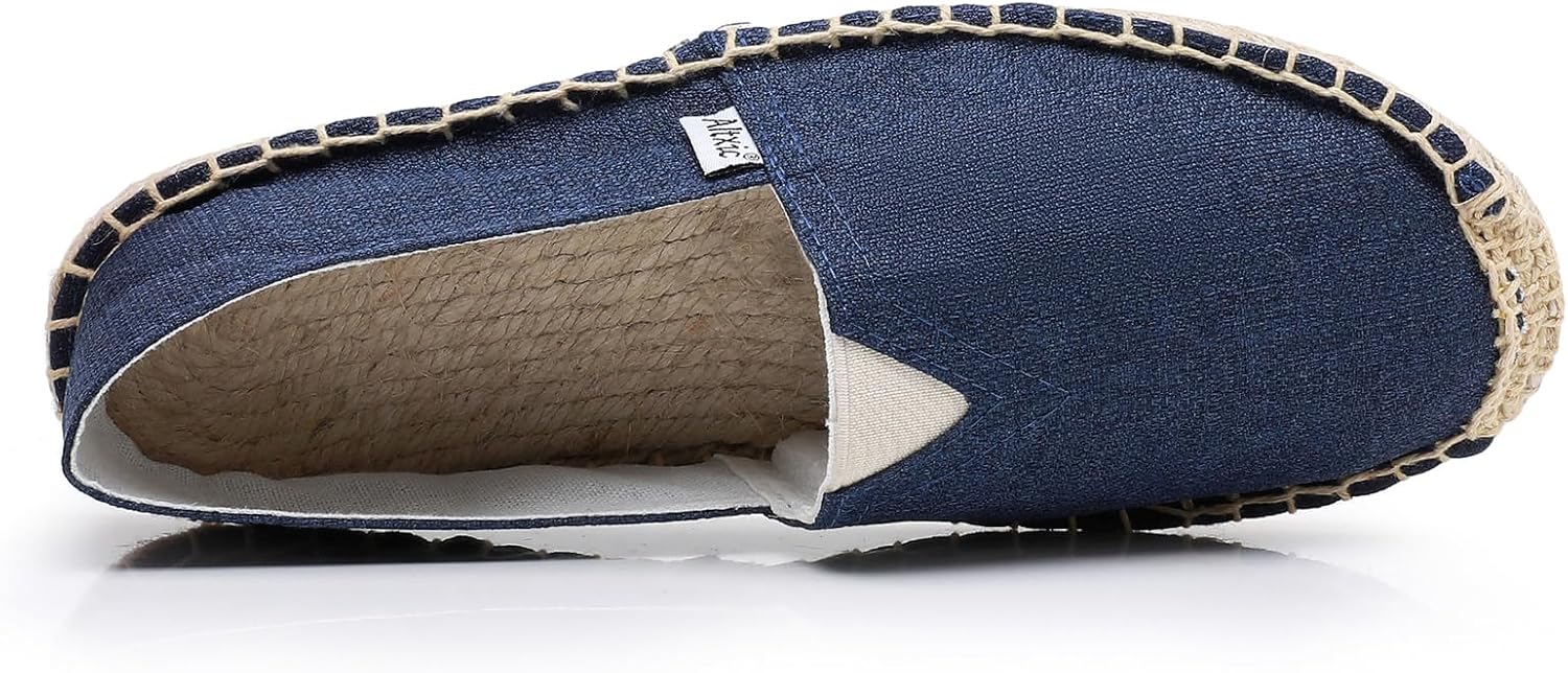 Altxic Men's Closed Toe Comfortable Canvas Slip on Flat Espadrilles - Image 2