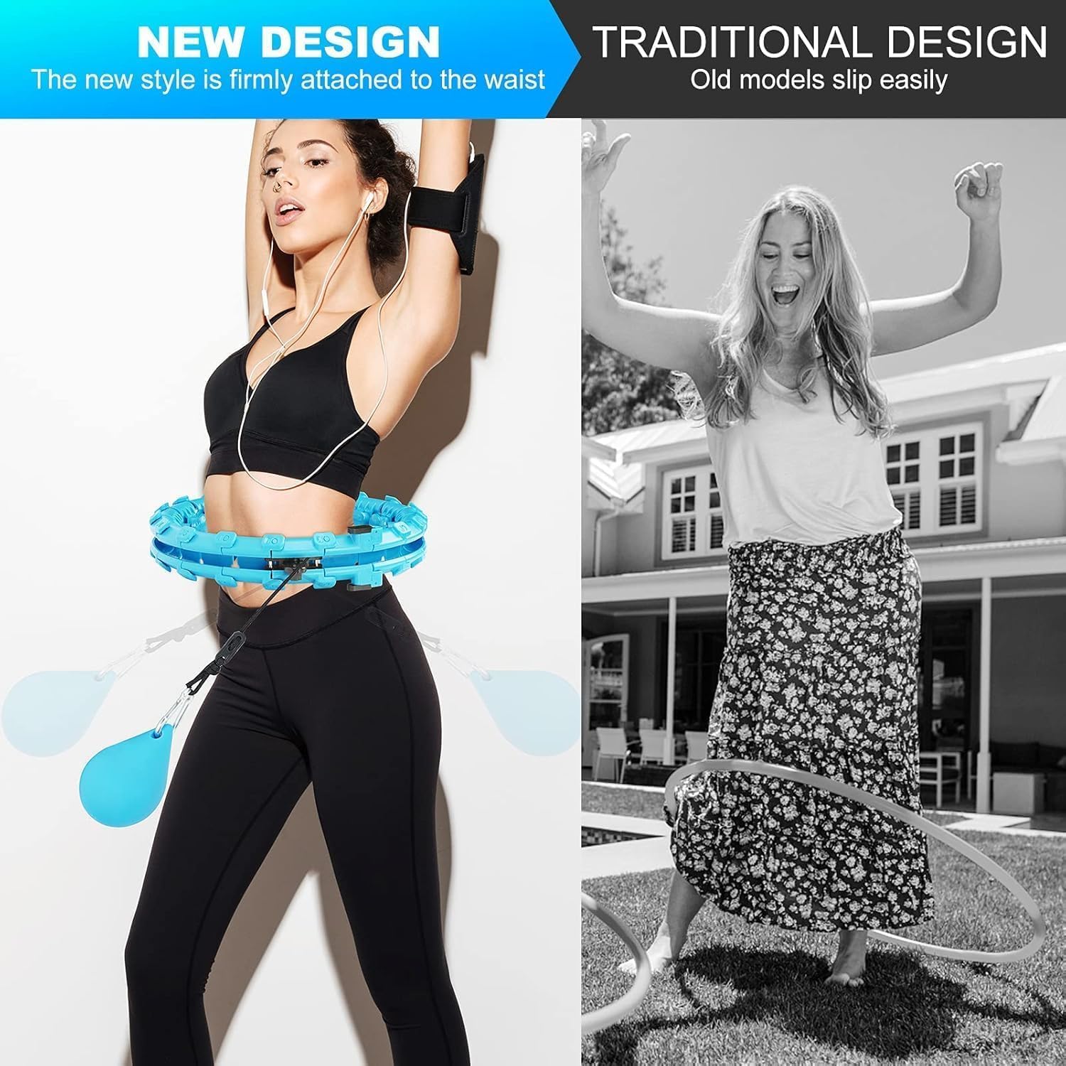 Weighted Hula Hoop for Weight Loss & Core Strength -5