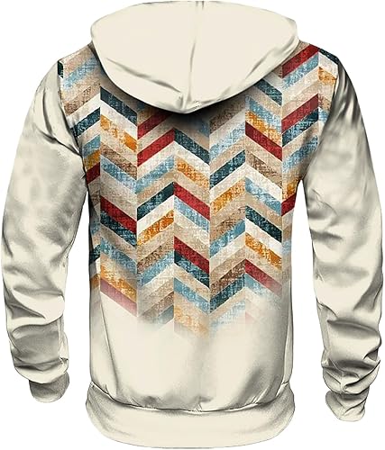 Miniatura 4 de WENKOMG1 Sudaderas con capucha para hombre, manga larga, casual, estampada, para invierno, otoño, artística, con bolsillo