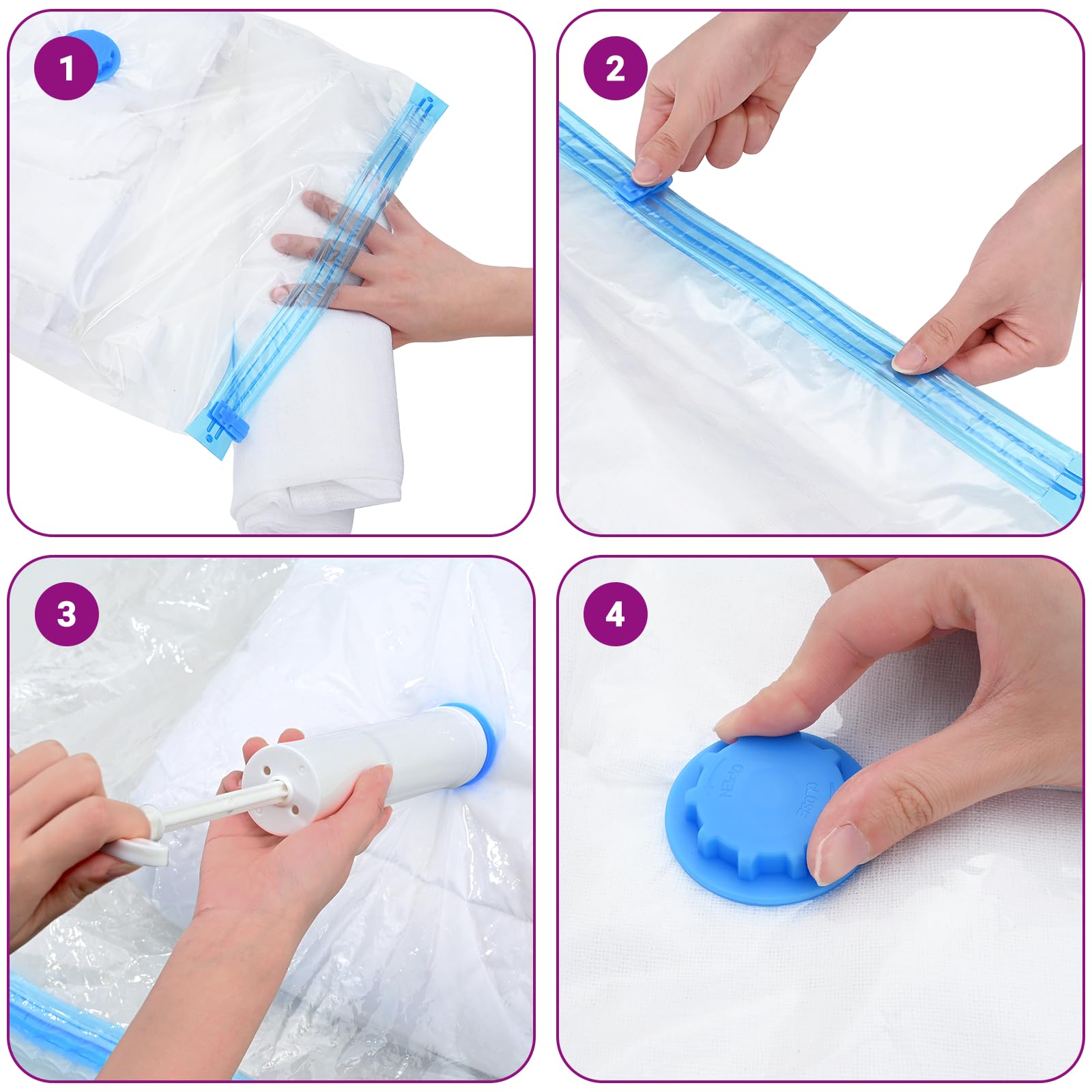 Bolsas al vacío 50 unidades 130 x 100 cm bolsas de viaje herméticas para ropa y ropa de cama con material impermeable para almacenamiento y ahorro de espacio