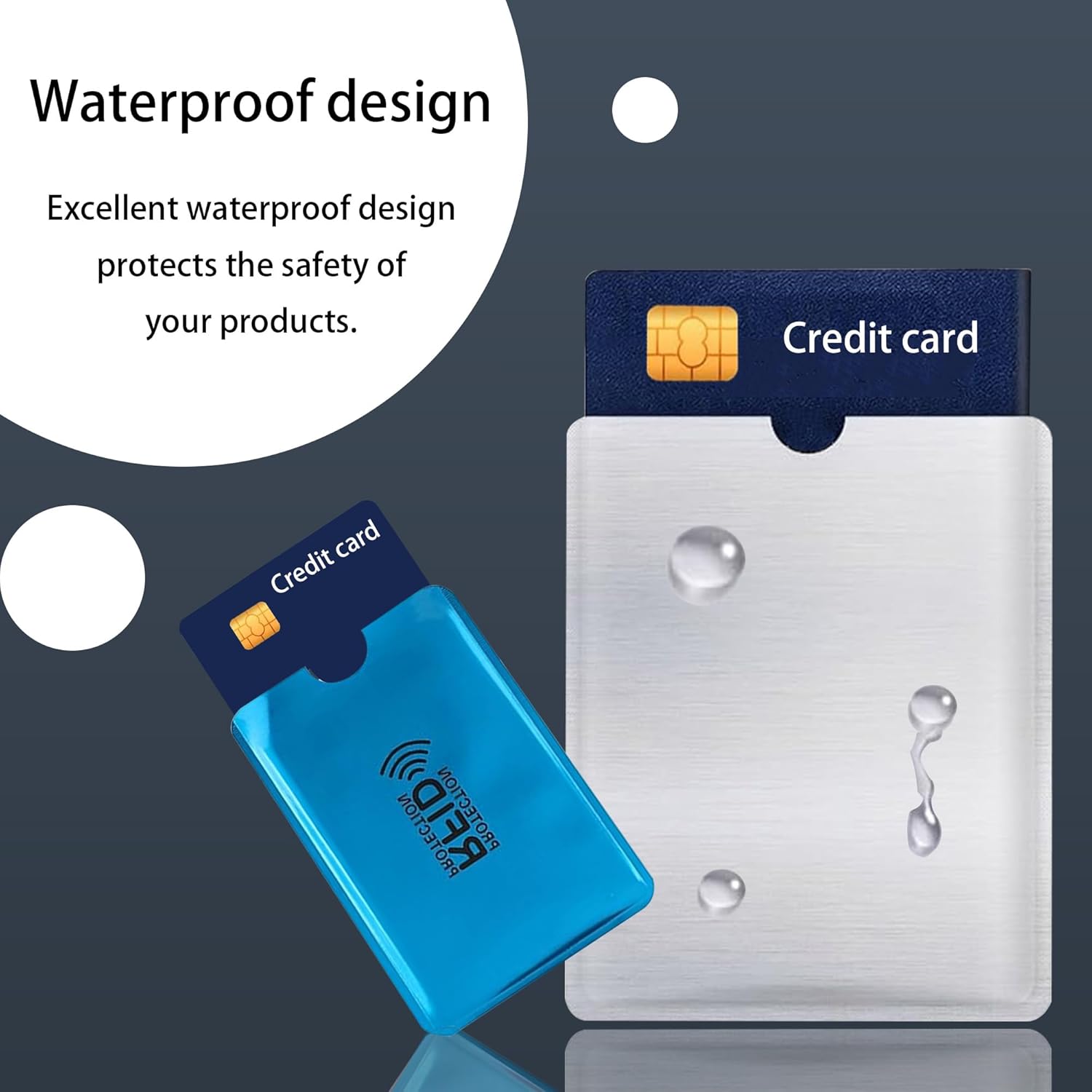 RFID Blocking Sleeves (10 Credit Card Protector Holders in 10 Colors), Identity Theft Protection Secure Sleeve for Credit Cards, Debit Card 20PCS
