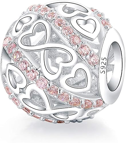 Abalorios de plata de ley 925 con diseño de girasol para pulseras de Pandora Forever In My Heart Fit para esposa, Día de la Madre, Navidad, regalo