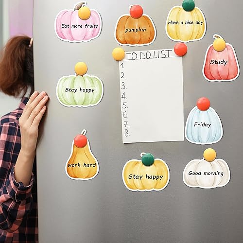 Miniatura 5 de 48 notas adhesivas de calabaza bohemia con forma de calabaza de acuarela colorida autoadhesivas, extraíbles, notas de estudio para escuela, oficina,