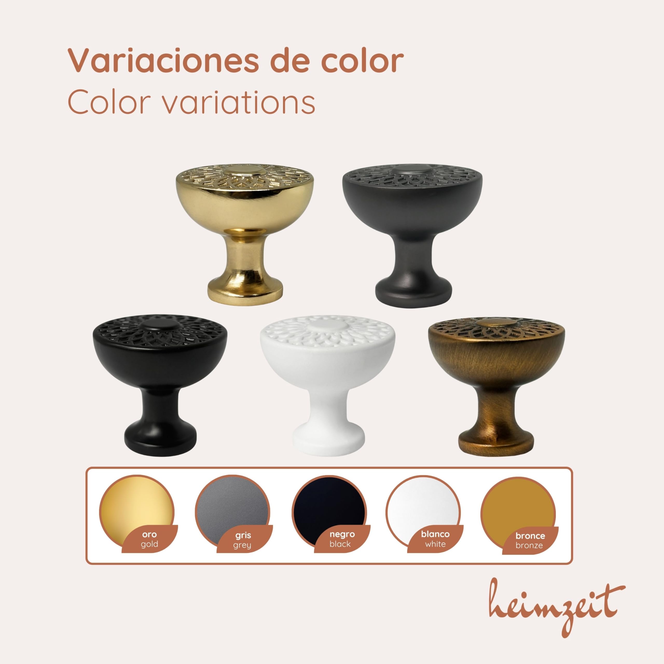 Tiradores de Armarios Urban y Cómodas de Aluminio para Puertas y Cajones [8 Piezas, Redondo] Color: Negro, Diseño Elegante, Pomos Armario con Manija de un agujero con tornillos