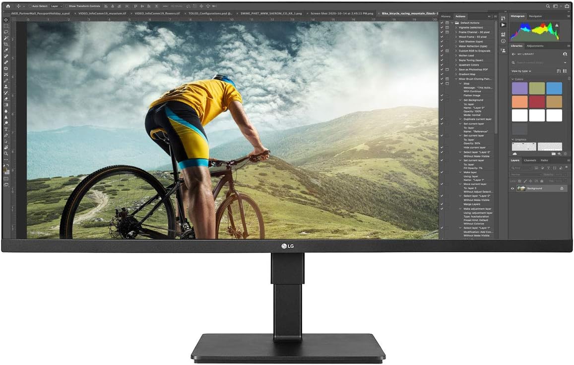 LG34BN670-B 34โ IPS FHD UltraWide Monitor (2560x1080) with 21:9 Aspect Ratio, VESA DisplayHDR 400, AMD FreeSync, Black