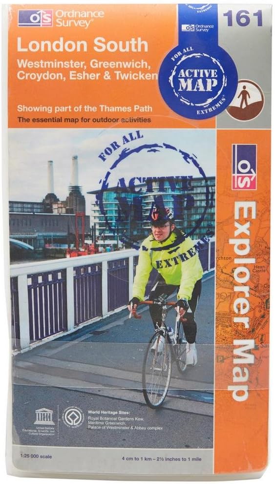London South, Westminster, Greenwich, Croydon, Esher & Twickenham: Sheet 161 (OS Explorer Map Active)