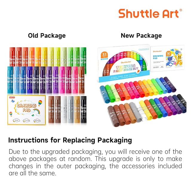 Foto 8 de 8 de Shuttle Art Tempera Solida en Barra, 30 Colores Tempera Sólidos con 1 Bloc de Dibujo, Secado Súper Rápido