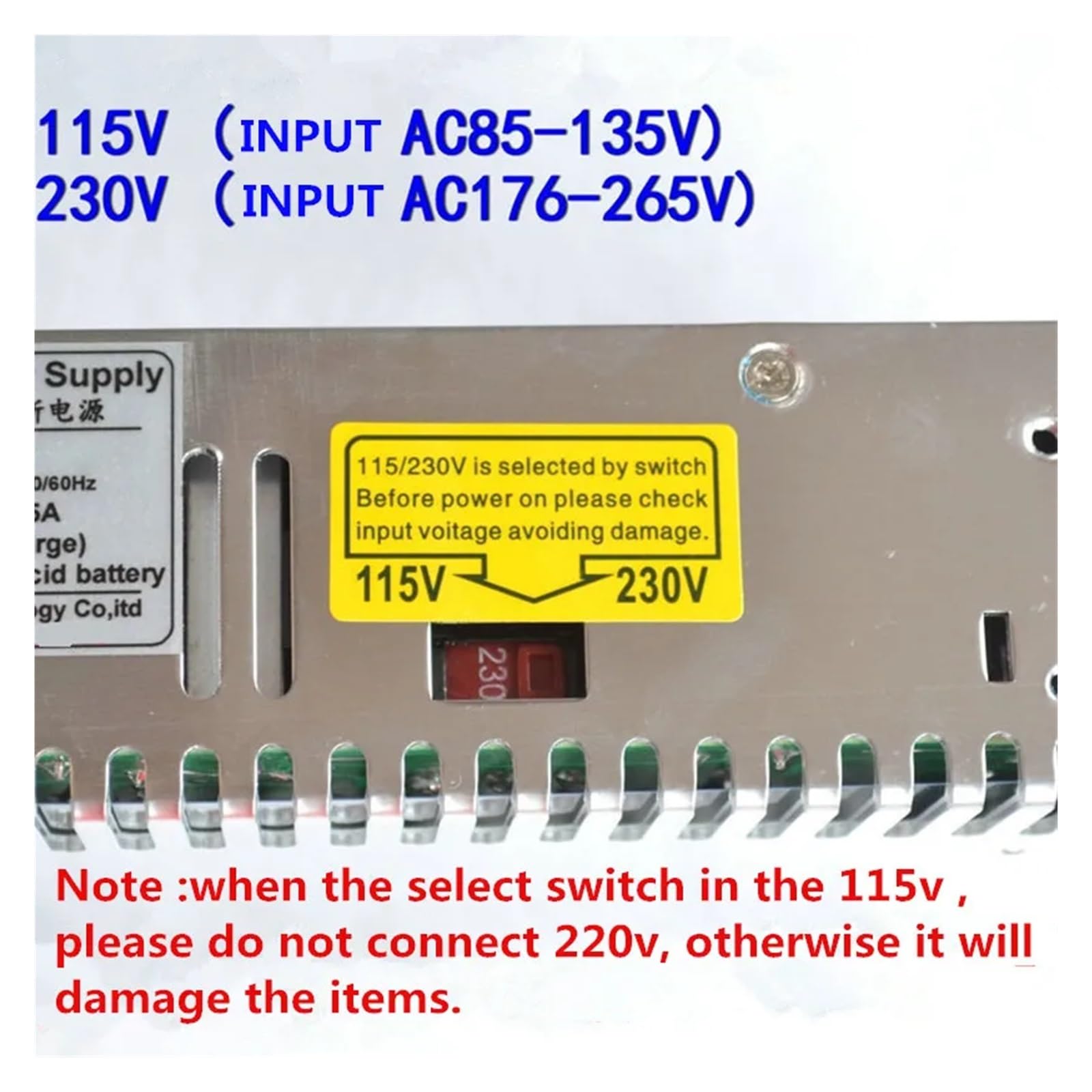 Zasilacz impulsowy DC 12V 24V 48V Ładowarka akumulatorów UPS 350W do kamer monitorujących bezpieczeństwo Pojedyncze wyjście Niezawodność(12V)
