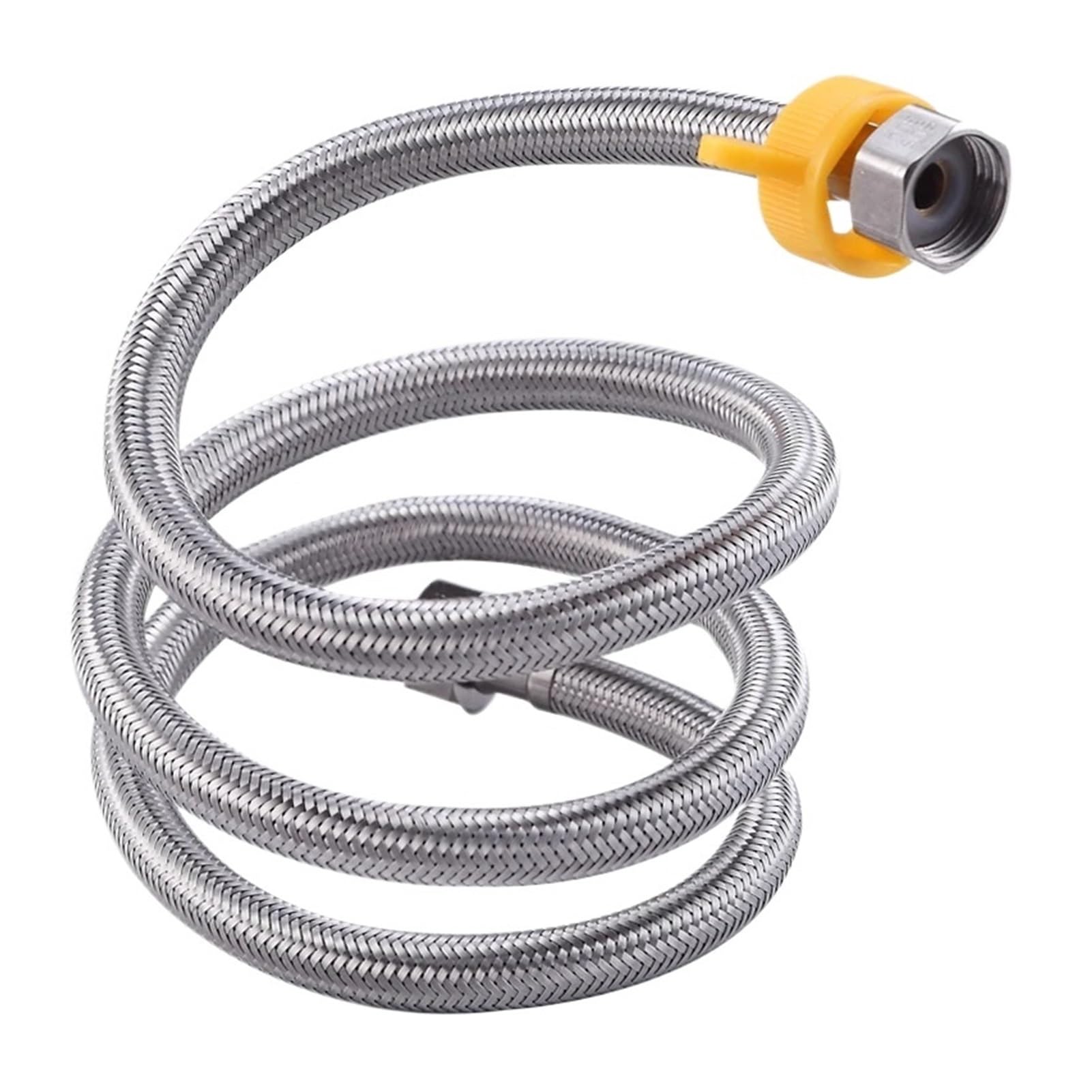 Manguera trenzada de acero inoxidable 304, calentador agua for el hogar, grifo inodoro, tubo entrada caliente y fría, Metal DN15A(200cm)