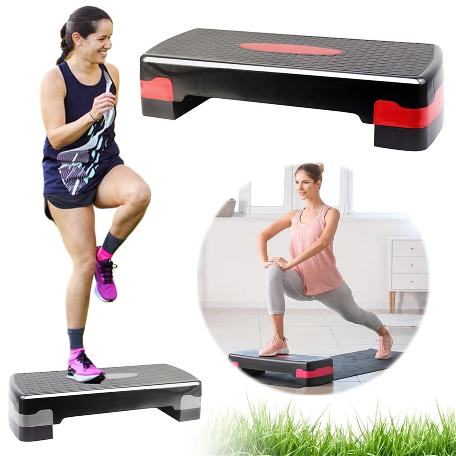 Aerobic Exercise Step Platform Paso de ejercicio aeróbico ajustable paso a antideslizante entrenamiento a 26,7 pulgadas plataforma físico for mujeres Yoga