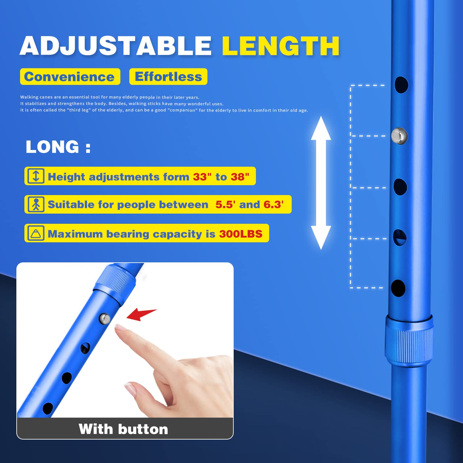 BigAlex Folding Walking Cane With Two LED Lights Review: Your Guide To Enhanced Mobility - View #3