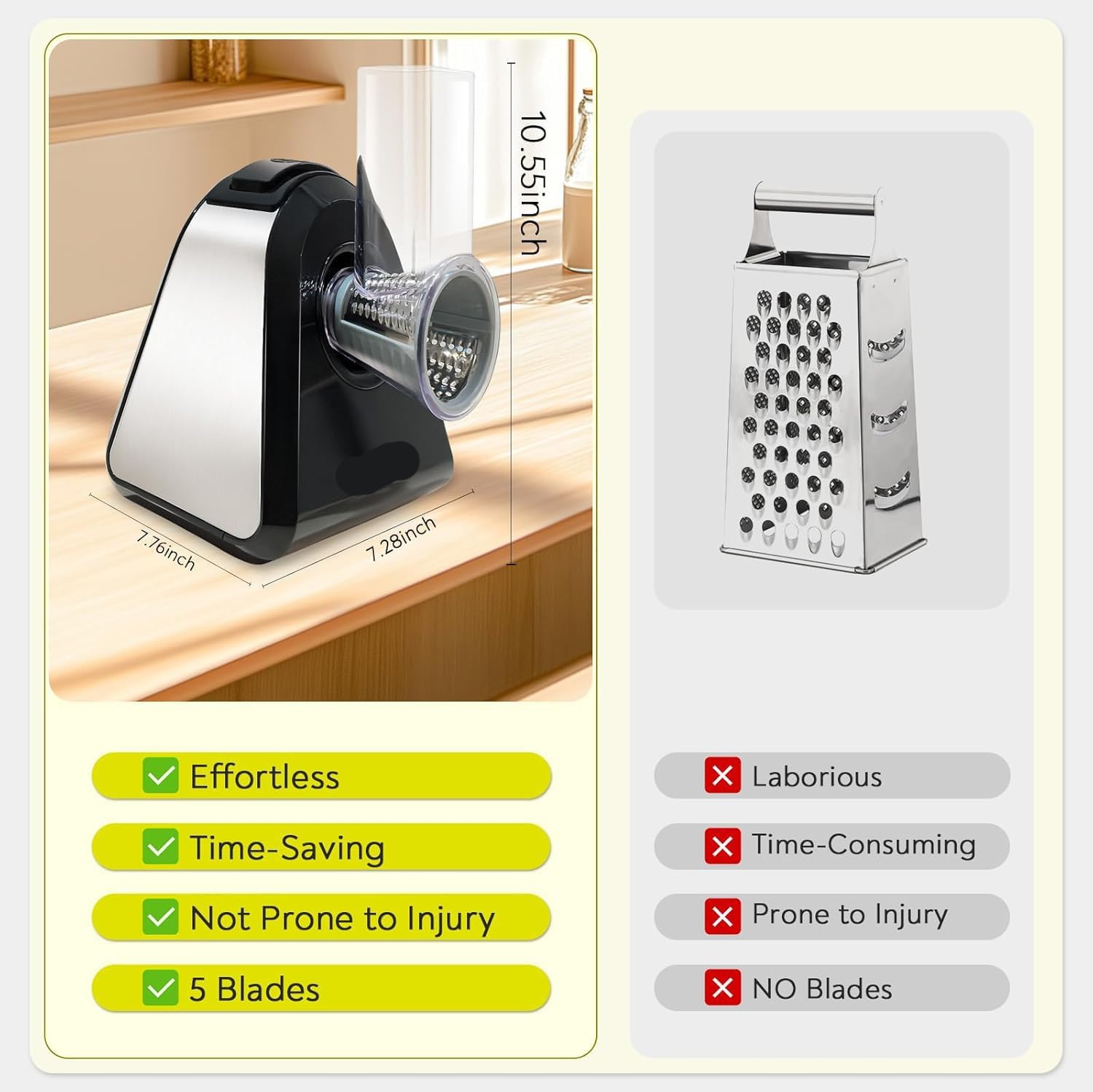 Râpe à fromage électrique 5 en 1 pour bloc de fromage, maison, cuisine, trancheuse électrique, hachoir, râpe automatique pour légumes, concombres, carottes, choux, noix