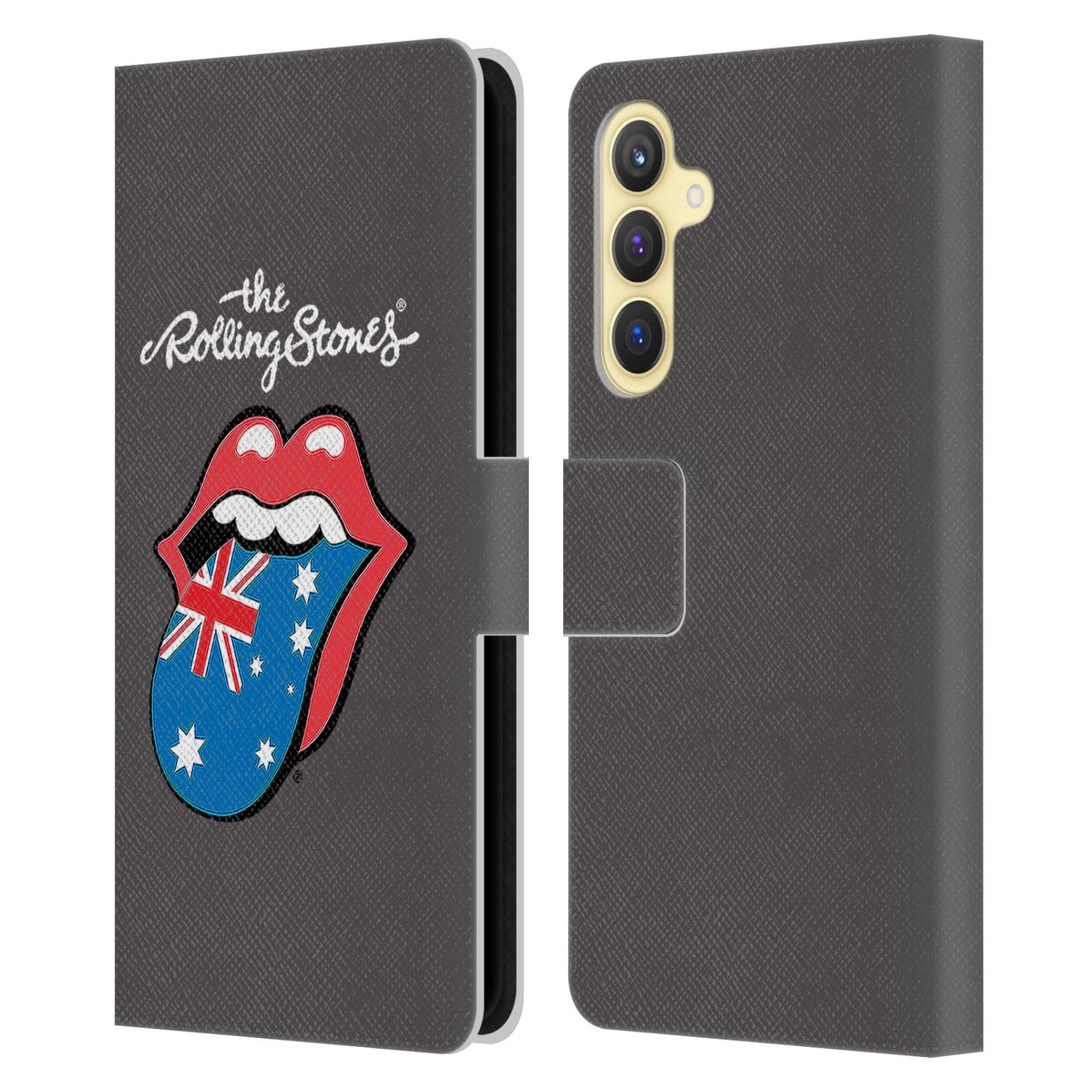 Funda de cuero tipo libro de The Rolling Stones para Samsung Galaxy S23 FE 5G 7