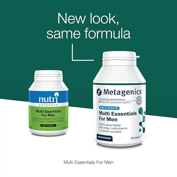Metagenics Multi Essentials for Men Multivitamin - 27 Vitamins & Minerals for Men - Vegetarian and Vegan - 60 Tablets