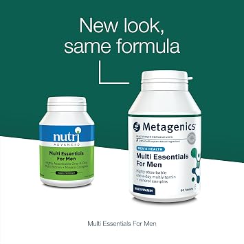 Metagenics Multi Essentials for Men Multivitamin - 27 Vitamins & Minerals for Men - Vegetarian and Vegan - 60 Tablets