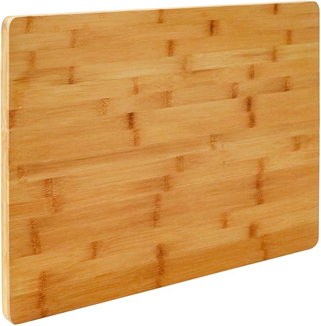 EYEPOWER 2cm Thick XL Bamboo Cutting Board 50×35cm Large Wooden Chopping Block