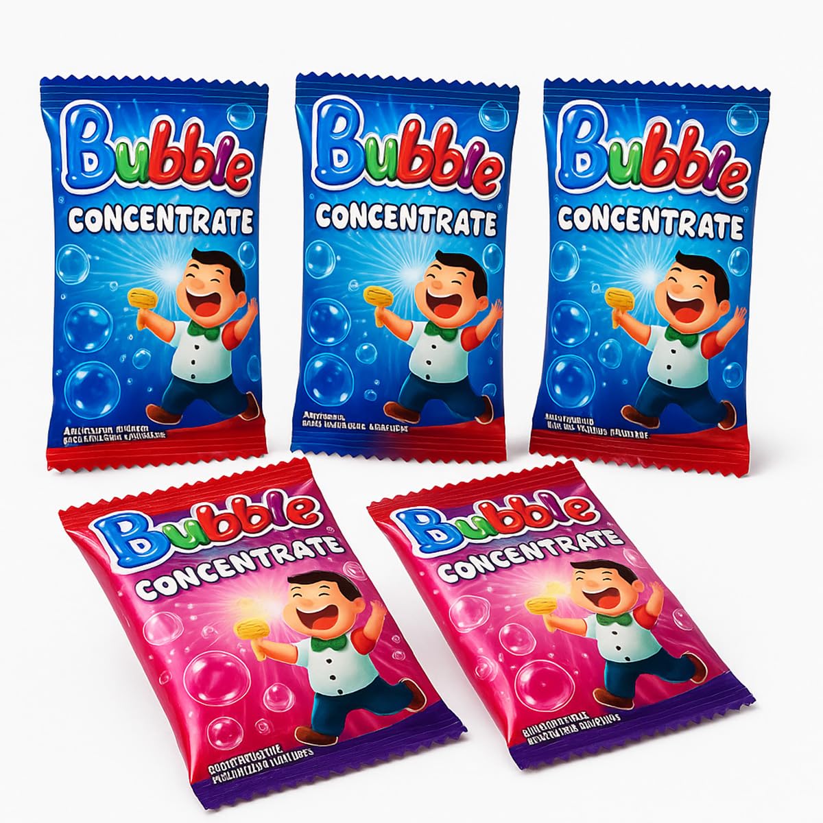 Toyana Bubble Concentrate Sachets 5 x 10ml, Makes 500ml Refill Bubble Liquid Solution for Bubbles Machines, Wands & Bubbles Guns Toys for Summer Outdoor Party Celebrations — image 1