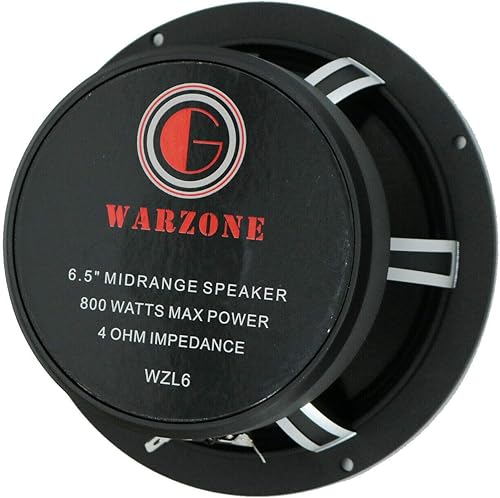 Miniatura 5 de 4X Gravity WZL6 - Altavoz coaxial de audio para automóvil de 6.5 pulgadas, altavoz de alcance medio, 800 vatios, potencia máxima, 4 ohmios de