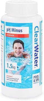 Clearwater pH Minus Decreaser   1.5 kg Granules for Spa, Hot Tub & Swimming Pool Water Treatment, Lowers pH & Improves Water Balance