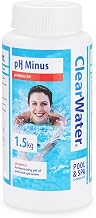 Clearwater pH Minus Decreaser – 1.5 kg Granules for Spa, Hot Tub & Swimming Pool Water Treatment, Lowers pH & Improves Water Balance