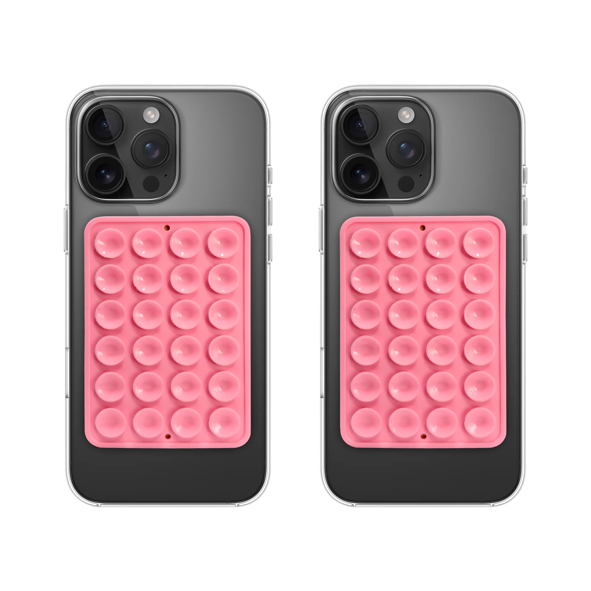 A rtistque Double Sided for Phone | Silicone Suction Adhesive for Phone Cover Stick Ease Multi-Purpose Hands-Free Suction Phone Accessory |Strong Grip Holder for Mirror & Shower Light Pink -Pack of 2-image-23