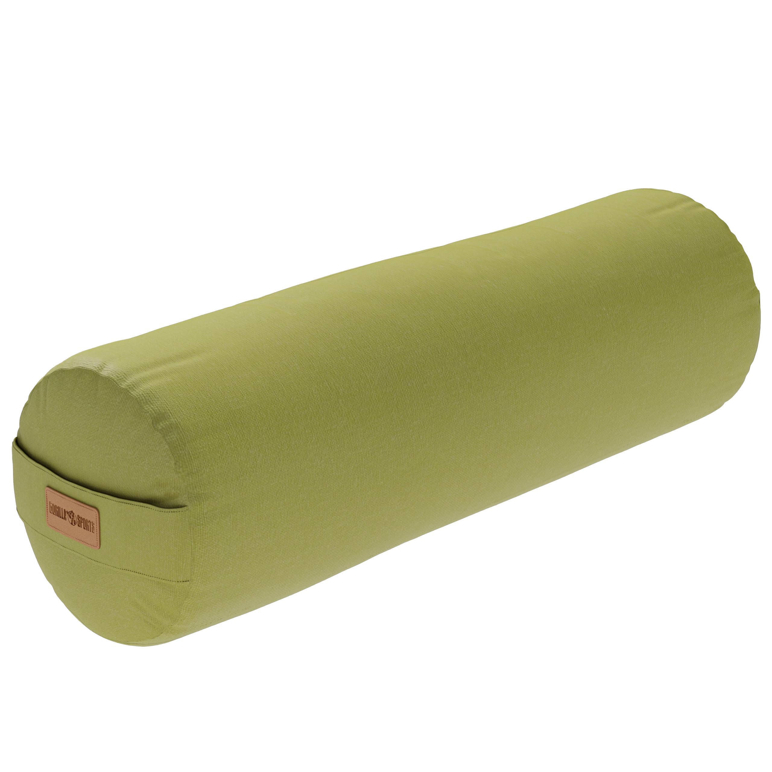 GORILLA SPORTS® Cojín redondo de yoga de 20 cm de diámetro, con funda de algodón lavable y relleno de espelta orgánica, en 10 colores