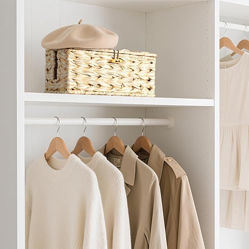 Miniatura 17 de Delamu Caja pequeña de gestión de cables hecha a mano de ratán, organizador de cables con 2 ranuras abiertas, caja ocultacables de escritorio para