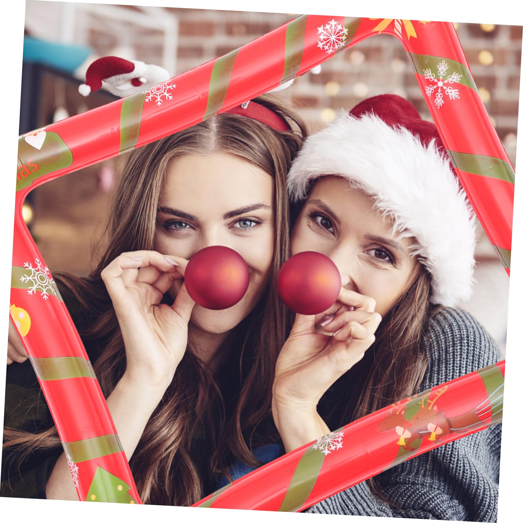 COLLBATH 2 Stück Aufblasbarer Bilderrahmen Für Weihnachts-Party Fotoautomaten-Requisiten Partyzubehör