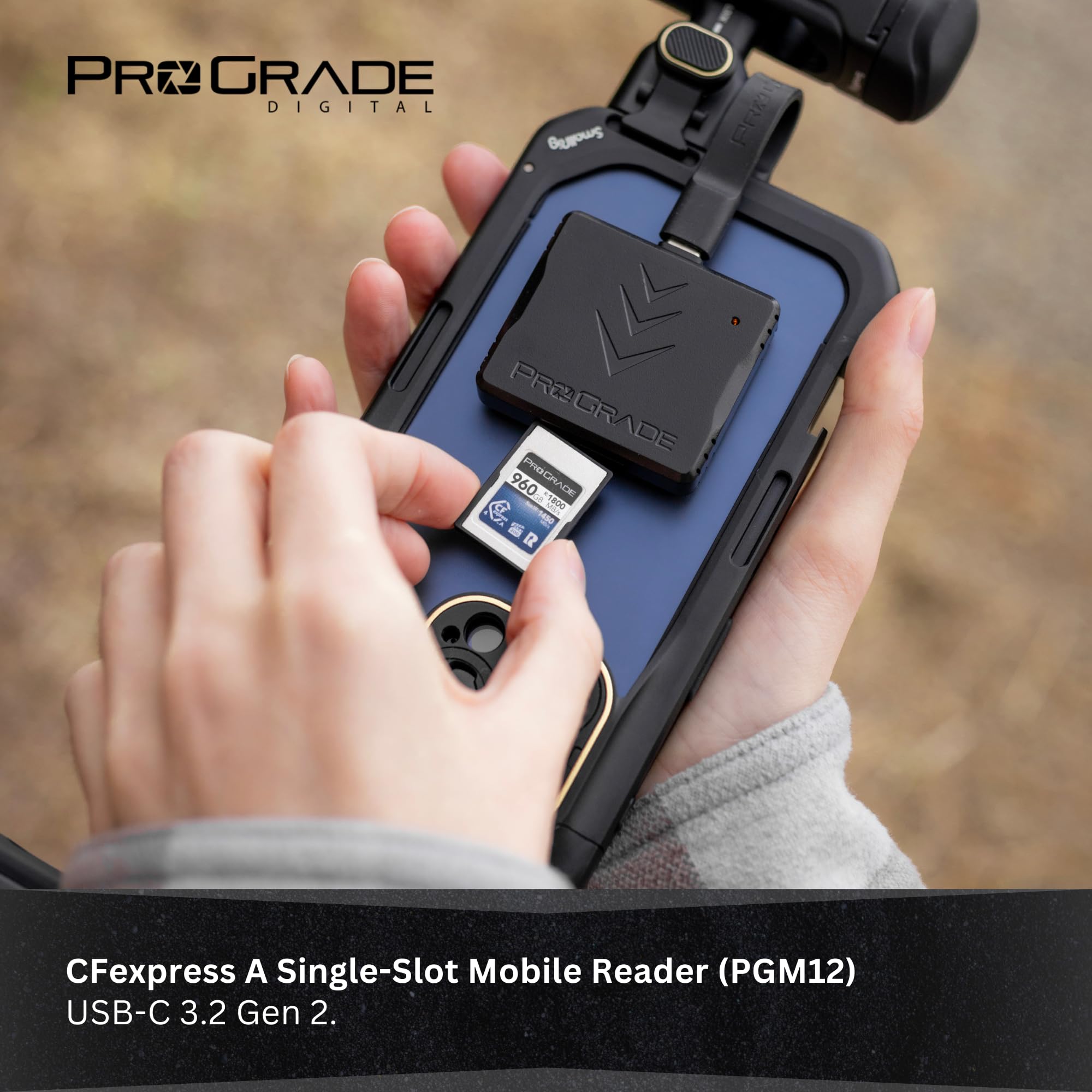 Lector de Tarjetas móvil ProGrade Digital CFexpress Tipo A de una Sola Ranura USB-C 3.2 Gen 2 (PGM12)